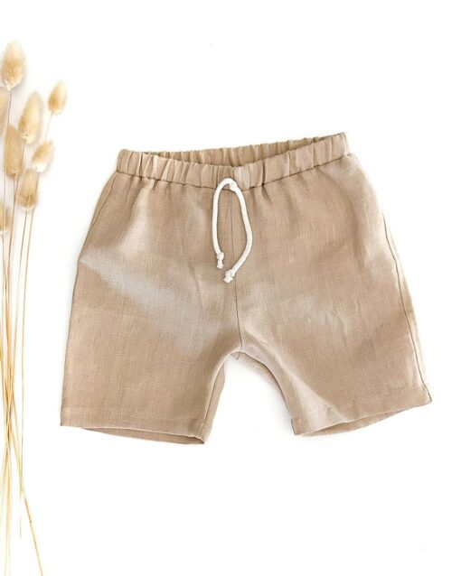 Leinen Bermuda Kinder Shorts - kurze knielange Hose